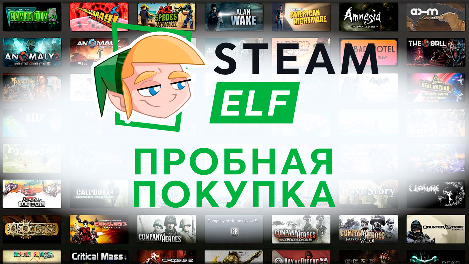 Пробный заказ в магазине Steam Elf